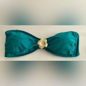 Wild Fable Teal Bikini Top with Gold Accent